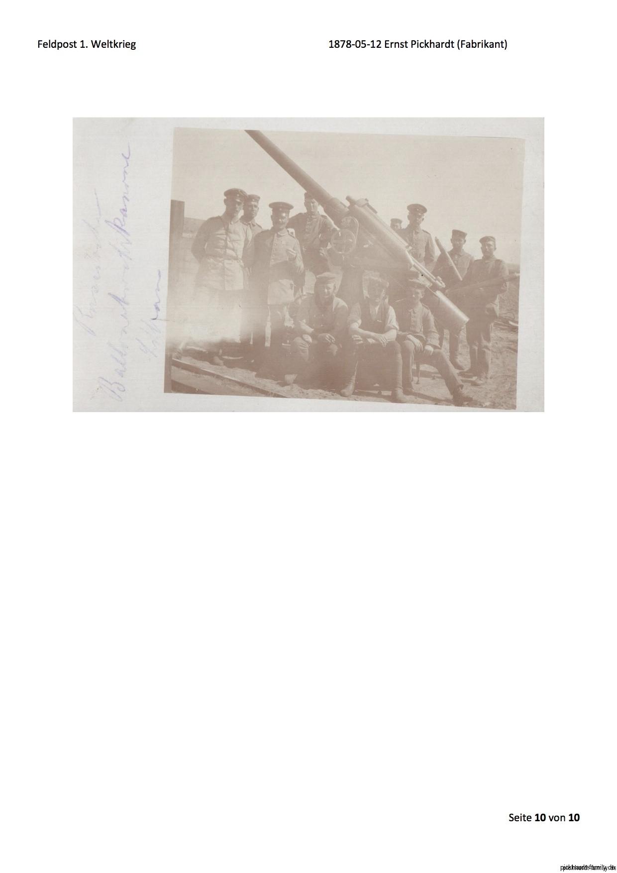 1914 Feldpost von Ernst Pickardt als Einjährig-Freiwilliger in Russland