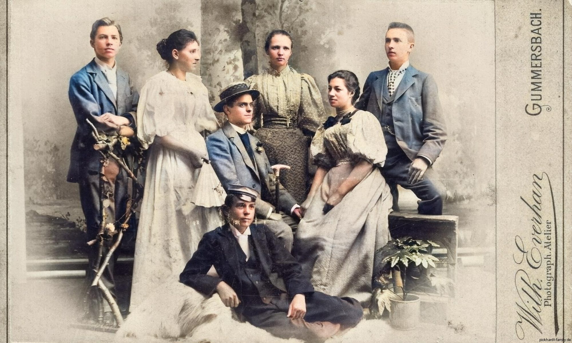 Famiie Pickhardt und Rudolf Siebert 1902